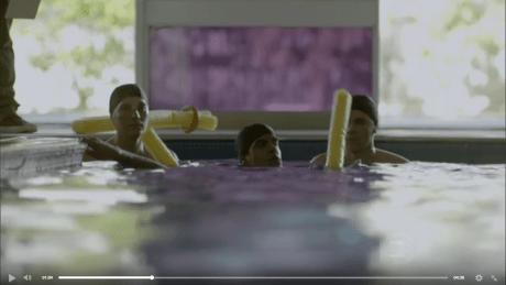 rede sarah antes de nadar