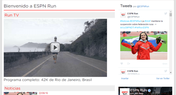 ESPN RUN Maratona do RIo 2016 print screen 22062016