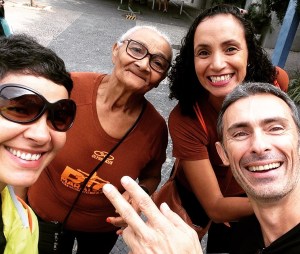 Nós e ela D. Lindalva Figueiredo futura maratonista e a sua filha Claudia Figueiredo